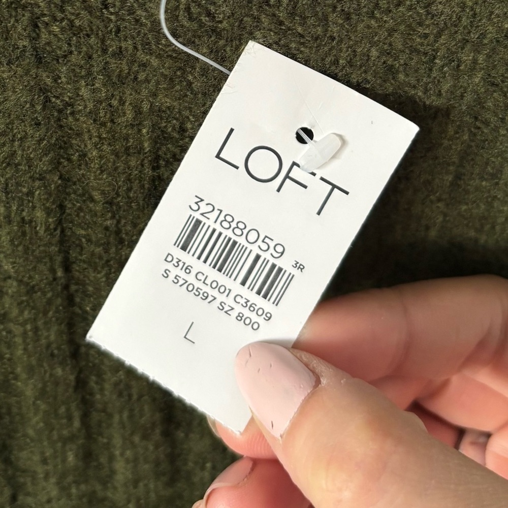 Loft Women’s Ribbed Knit Midi Sweater Dress - Picture 3 of 3